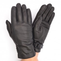Мужские кожаные перчатки GlovesUA мод.062 черные