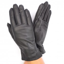 Мужские перчатки кожаные GlovesUA мод.066 черные