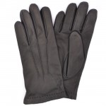Чоловічі рукавички шкіряні GlovesUA мод.497 чорні (шов усередину)