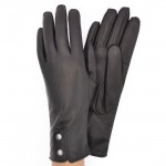 Женские перчатки кожаные мод.505 черные