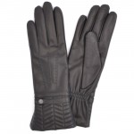 Женские перчатки кожаные мод.344 черные - Женские перчатки кожаные мод.344 черные