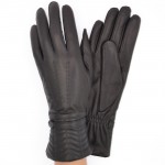 Женские перчатки кожаные мод.344 черные - Женские перчатки кожаные мод.344 черные