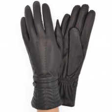 Жіночі шкіряні рукавички мод.344 чорні Жіночі шкіряні рукавички мод.344 чорні