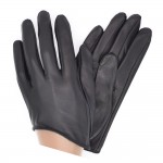 Женские перчатки кожаные мод.316 xчерные