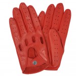 Чоловічі рукавички авто шкіряні мод.275 червоні (шов усередину)