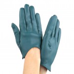 Женские перчатки кожаные GlovesUA мод.377 петролеум - Цветные Женские перчатки кожаные GlovesUA мод.377 петролеум