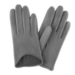 Женские перчатки кожаные GlovesUA мод 377 серые - Цветные Женские перчатки кожаные GlovesUA мод 377 серые