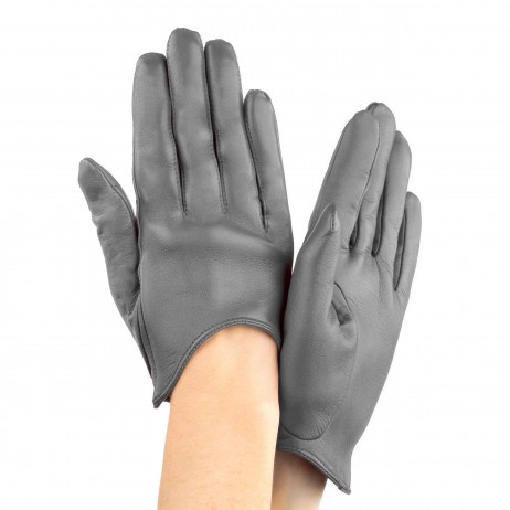 Жіночі шкіряні рукавички GlovesUA мод.377 сірі