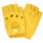 Жіночі рукавички для водіння GlovesUA мод.245 жовті(шов усередину)