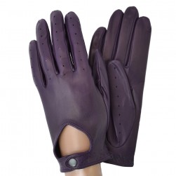 Жіночі шкіряні рукавички GlovesUA мод.274 колір баклажан