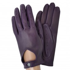 Жіночі шкіряні рукавички GlovesUA мод.274 колір баклажан