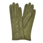 Жіночі замшеві рукавички GlovesUA мод.074 оливкові