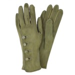 Женские перчатки замшевые GlovesUA мод-074 оливковые
