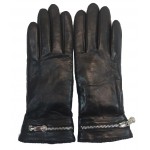 Женские перчатки кожаные Pitas мод. LN0472Z черные