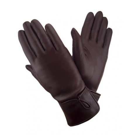 Жіночі шкіряні рукавички GlovesUA мод.007 гнила вишня