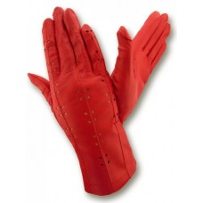 Жіночі шкіряні рукавички GlovesUA мод.011 червоні