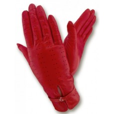 Жіночі рукавички шкіряні GlovesUA мод.028 червоні