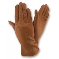 Женские перчатки кожаные GlovesUA мод 065 кирпичные