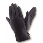 Женские перчатки кожаные мод 087 черные