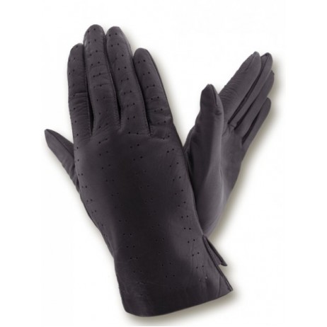 Женские перчатки кожаные мод 087 черные