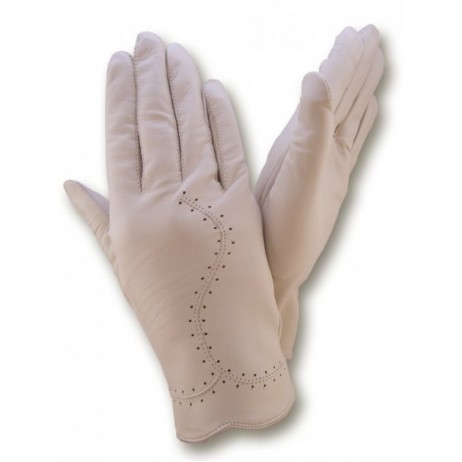 Жіночі рукавички шкіряні GlovesUA мод.114 бісквітні