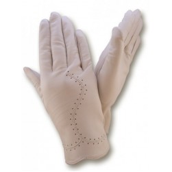 Женские перчатки кожаные GlovesUA мод 114 бисквитные