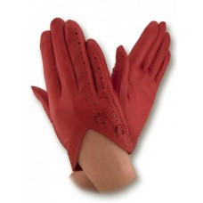 Жіночі шкіряні рукавички GlovesUA мод.247 червоні