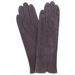 Женские перчатки кожаные GlovesUA мод 248 серые