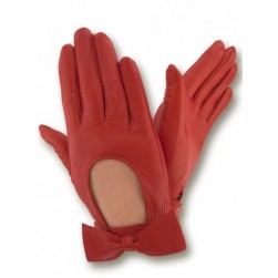 Женские кожаные перчатки GlovesUA мод 253 красные