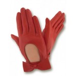 Жіночі шкіряні рукавички GlovesUA мод.253 червоні