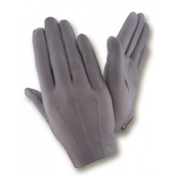 Женские перчатки кожаные GlovesUA мод 394 серые