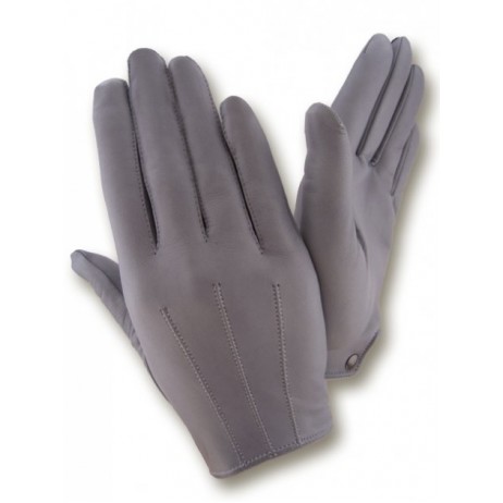 Жіночі рукавички шкіряні GlovesUA мод.394 сірі