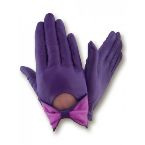 Женские перчатки кожаные GlovesUA мод 434 ирис