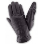 Мужские кожаные перчатки GlovesUA мод 031 черные - На пoдкладке Мужские кожаные перчатки GlovesUA мод 031 черные