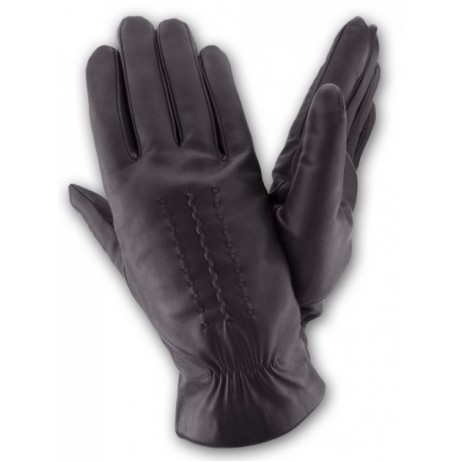 Мужские кожаные перчатки GlovesUA мод 031 черные - На пoдкладке Мужские кожаные перчатки GlovesUA мод 031 черные