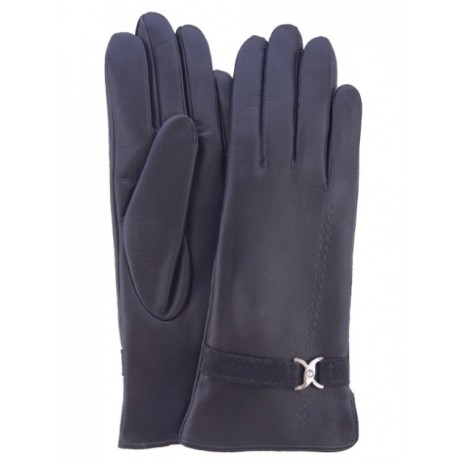 Женские кожаные перчатки GlovesUA мод 365 темно-серые - На пoдкладке Женские кожаные перчатки GlovesUA мод 365 темно-серые