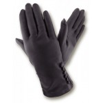 Женские кожаные перчатки GlovesUA мод 363 черные