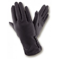 Женские кожаные перчатки GlovesUA мод.363 черные