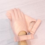Женские кожаные перчатки GlovesUA мод 396 розовые