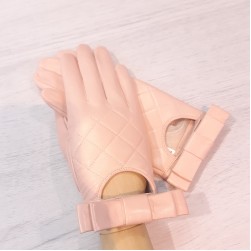 Женские кожаные перчатки GlovesUA мод 396 розовые