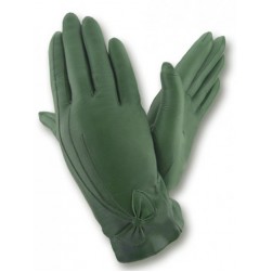 Женские кожаные перчатки GlovesUA мод 038 эвкалипт