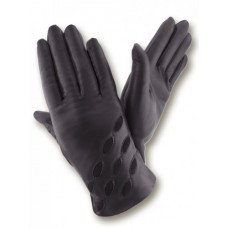 Женские кожаные перчатки GlovesUA мод.041 черные