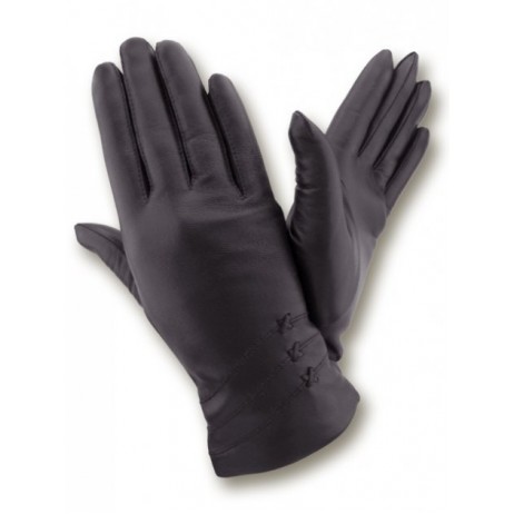 Женские кожаные перчатки GlovesUA мод 100 черные