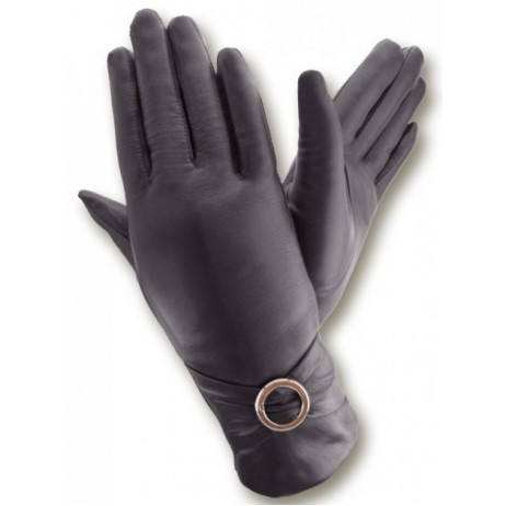 Женские кожаные перчатки GlovesUA мод 102 черные