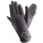 Жіночі шкіряні рукавички GlovesUA мод.102 чорні