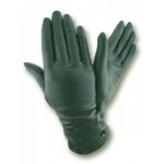 Женские кожаные перчатки GlovesUA мод 130 темно зеленые - На пoдкладке Женские кожаные перчатки GlovesUA мод 130 темно зеленые