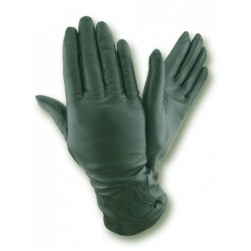Женские кожаные перчатки GlovesUA мод 130 темно зеленые