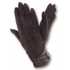 Женские комбинированные перчатки GlovesUA мод.131 темно коричневы Женские комбинированные перчатки GlovesUA мод.131 темно коричневы
