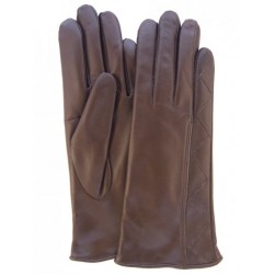 Женские кожаные перчатки GlovesUA мод 133 тауп