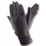 Женские кожаные перчатки GlovesUA мод 135 черные